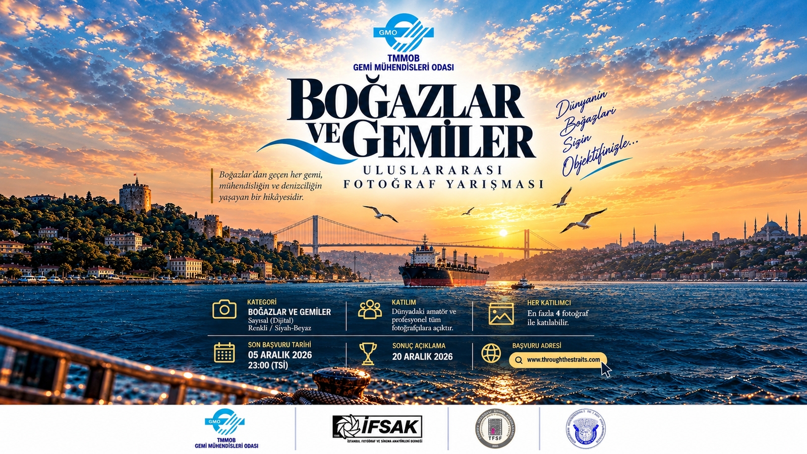“Boğazlar ve Gemiler” Uluslararası Fotoğraf Yarışması Başvuruları Başladı