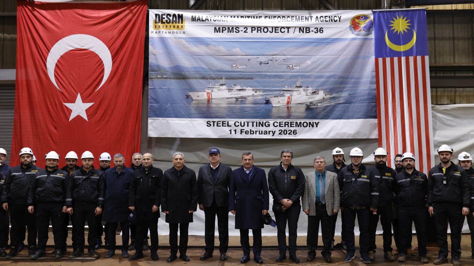 DESAN'ın Malezya İçin İnşa Ettiği İkinci Geminin Sac Kesme Töreni Gerçekleşti