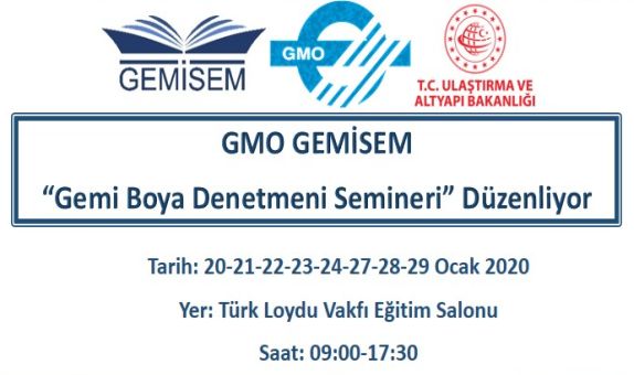 GEMİSEM 'Gemi Boya Denetmeni Semineri'  Düzenliyor